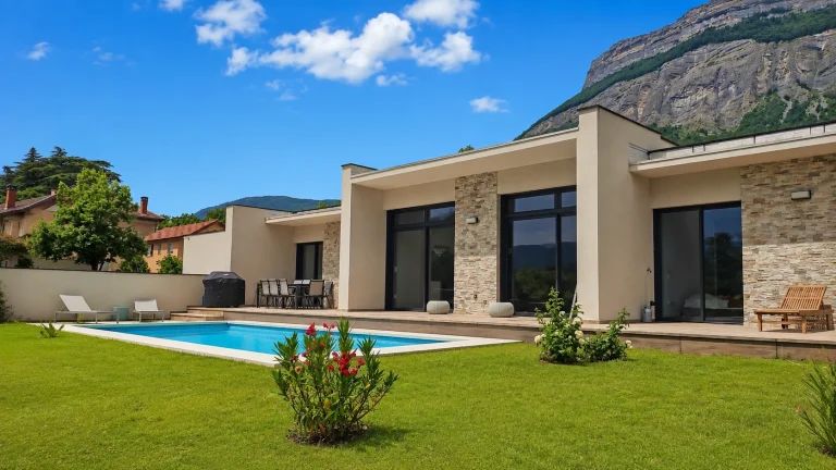 Construction Dune Maison Darchitecte De Plain Pied A Toit Plat A Meylan